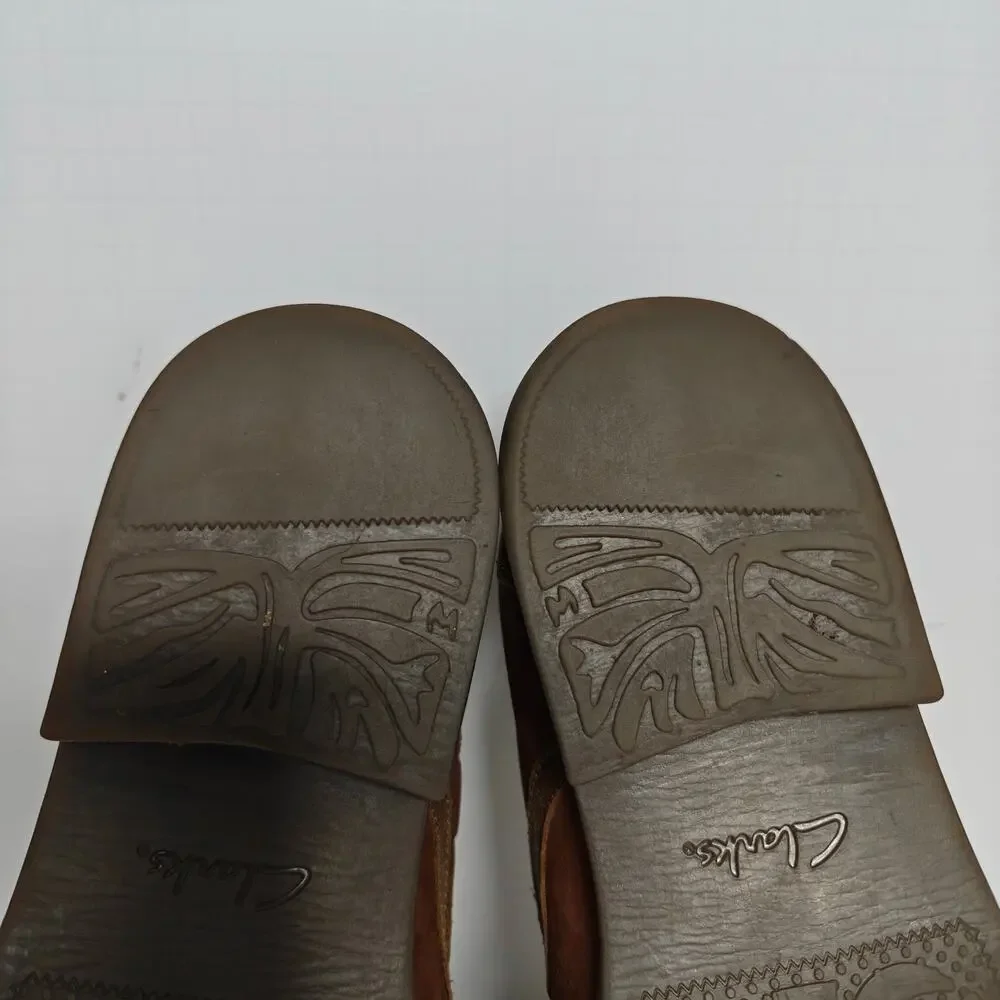 Clarks Collection Men Size 12 Brown Leather Tassel Loafers Cushion Ortholite